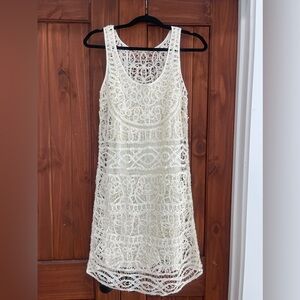 Lucky Brand Crochet Ivory Dress